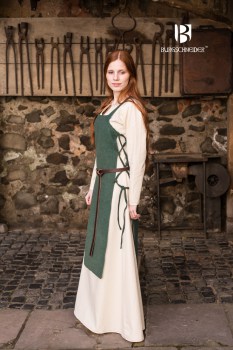 Mittelalter überkleid Wikinger Überkleid Baumwollegyda-gruen